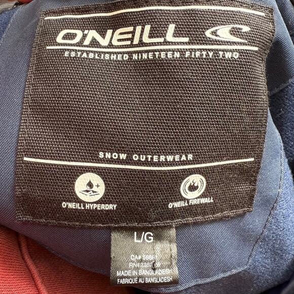 O'Neill Exile Mens Snowboarding Jacket Size L Blue Firewall Coat - Picture 2 of 13